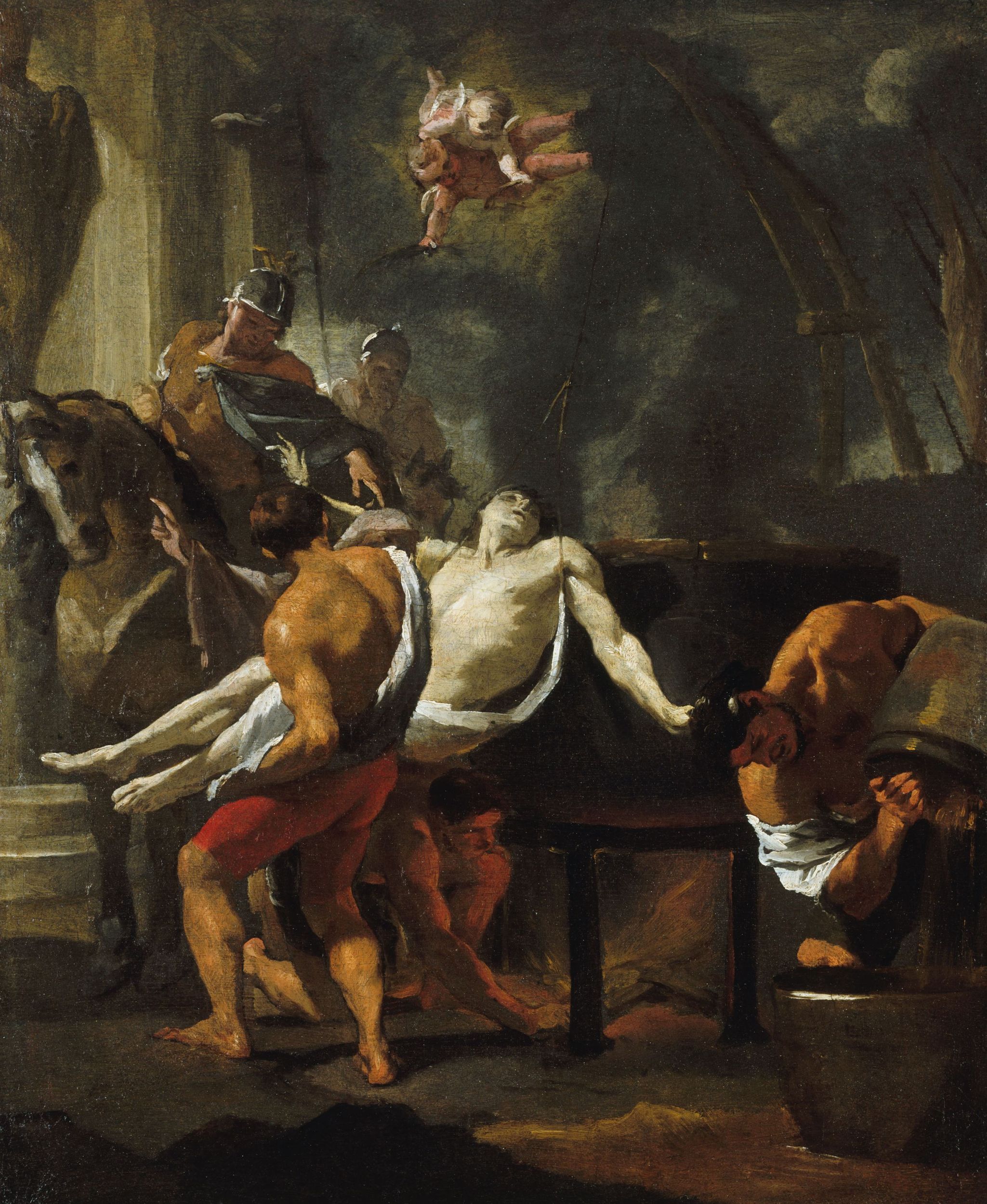 Charles Le Brun, Martyre de saint Jean l'évangéliste, à la porte Latine