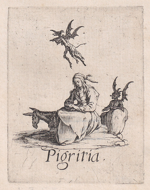 Jacques Callot, La Paresse (Sloth), from "Les Péchées Capitaux" (The Deadly Sins)