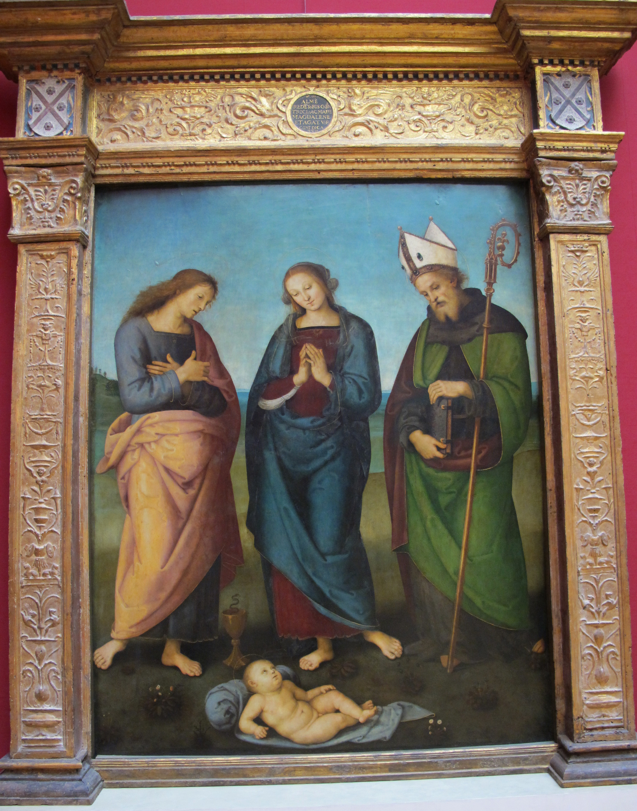Pietro Perugino, adorazione del bambino