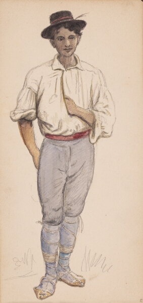 Wilhelm Marstrand, Italiensk bonde eller hyrde