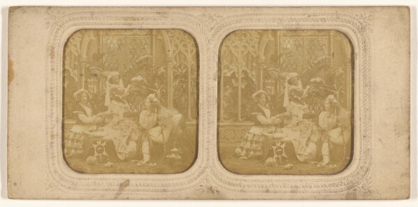 Unknown, [Parlor scene with three women]