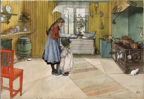 Carl Larsson, Köket. Ur Ett hem (26 akvareller)