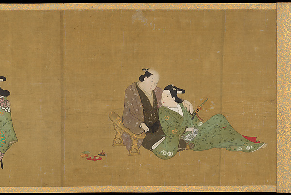 Miyagawa Chōshun 宮川長春, Handscroll of Ten Homoerotic (Nanshoku) Scenes