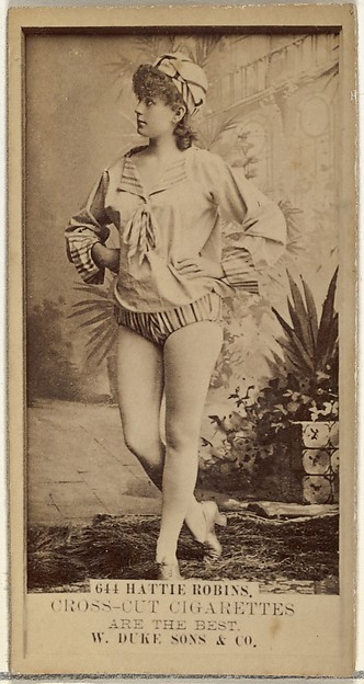W. Duke, Sons & Co., Card Number 644, Hattie Robins, from the Actors and Actresses series (N145-3) issued by Duke Sons & Co. to promote Cross Cut Cigarettes