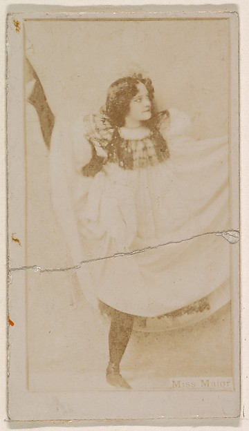 Kinney Brothers Tobacco Company, Miss Major, from the Actresses series (N245) issued by Kinney Brothers to promote Sweet Caporal Cigarettes