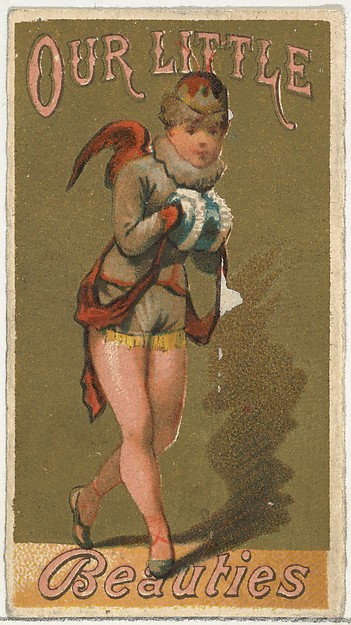 Allen & Ginter, From the Girls and Children series (N58) promoting Our Little Beauties Cigarettes for Allen & Ginter brand tobacco products