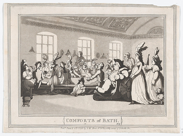 Thomas Rowlandson, Comforts of Bath, Plate 11