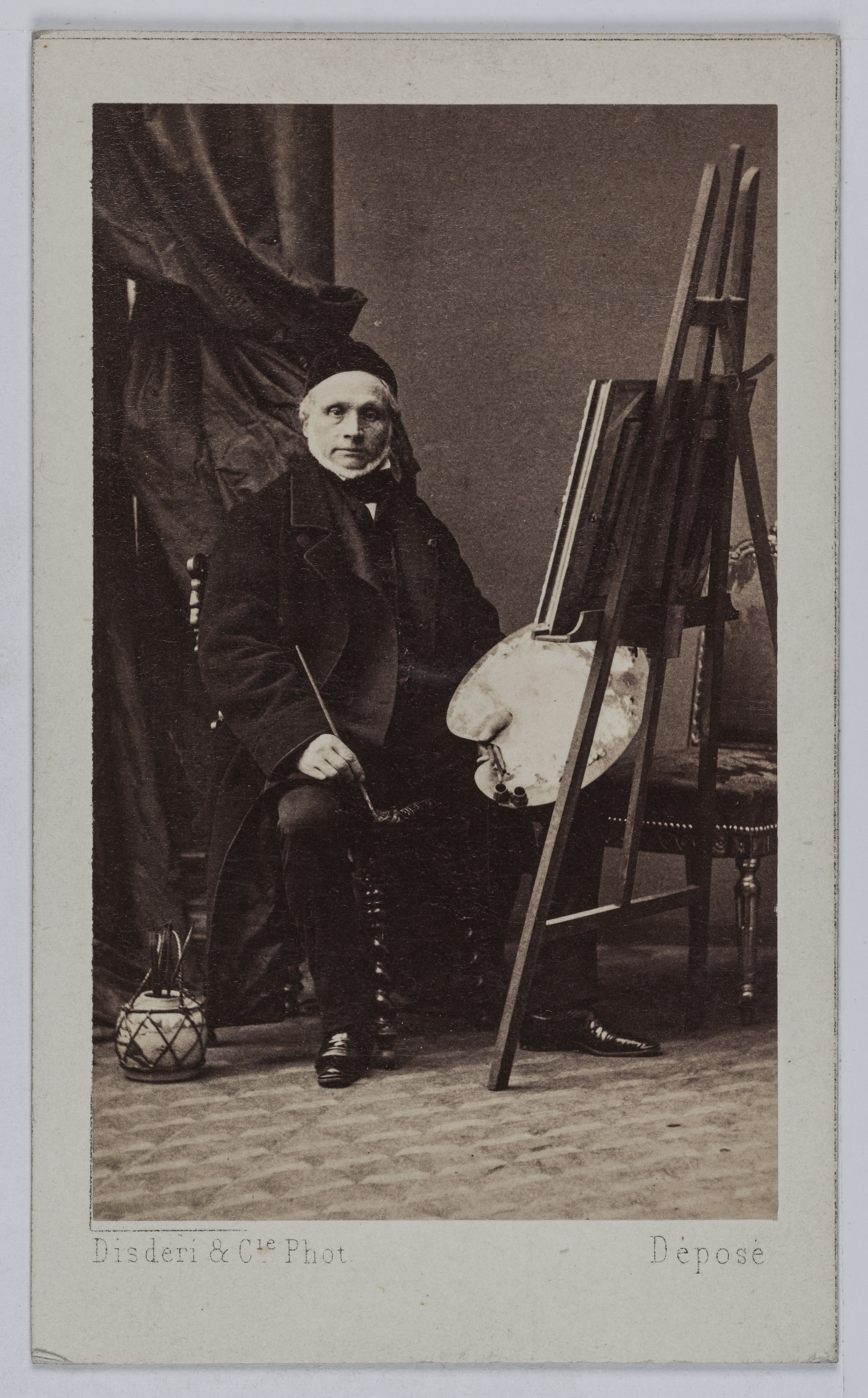 Disderi & Cie, Portrait de Joseph Robert Fleury (1797-1890), dit Robert-Fleury, peintre.