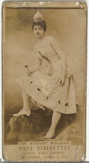 W. Duke, Sons & Co., Card Number 528, August Walkup, from the Actors and Actresses series (N145-7) issued by Duke Sons & Co. to promote Duke Cigarettes