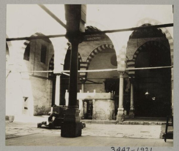 K.A.C. Creswell, Dikkat al-mubaligh (reciter's bench) in the mosque of Mamluk Amir Shaykhu, Cairo