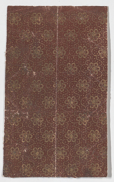 Anonymous, Sheet with gold floral pattern