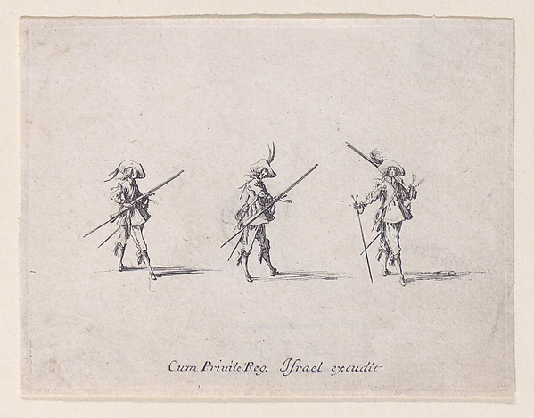 Jacques Callot, L'Exercice de L'Arquebuse: Le Maniement (Drill of the Arquebus: The Handling), from "Les Exercices Militaires" (The Military Exercises)