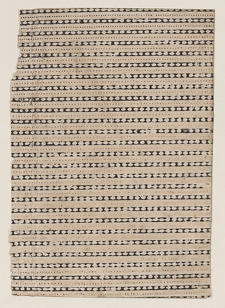 Anonymous, Sheet with overall striped geometric pattern