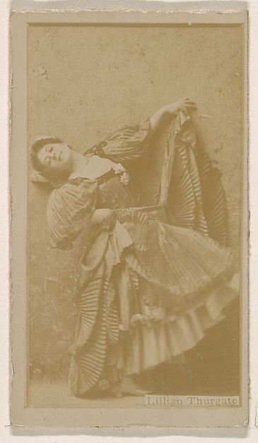 Kinney Brothers Tobacco Company, Lillian Thurgate, from the Actresses series (N245) issued by Kinney Brothers to promote Sweet Caporal Cigarettes
