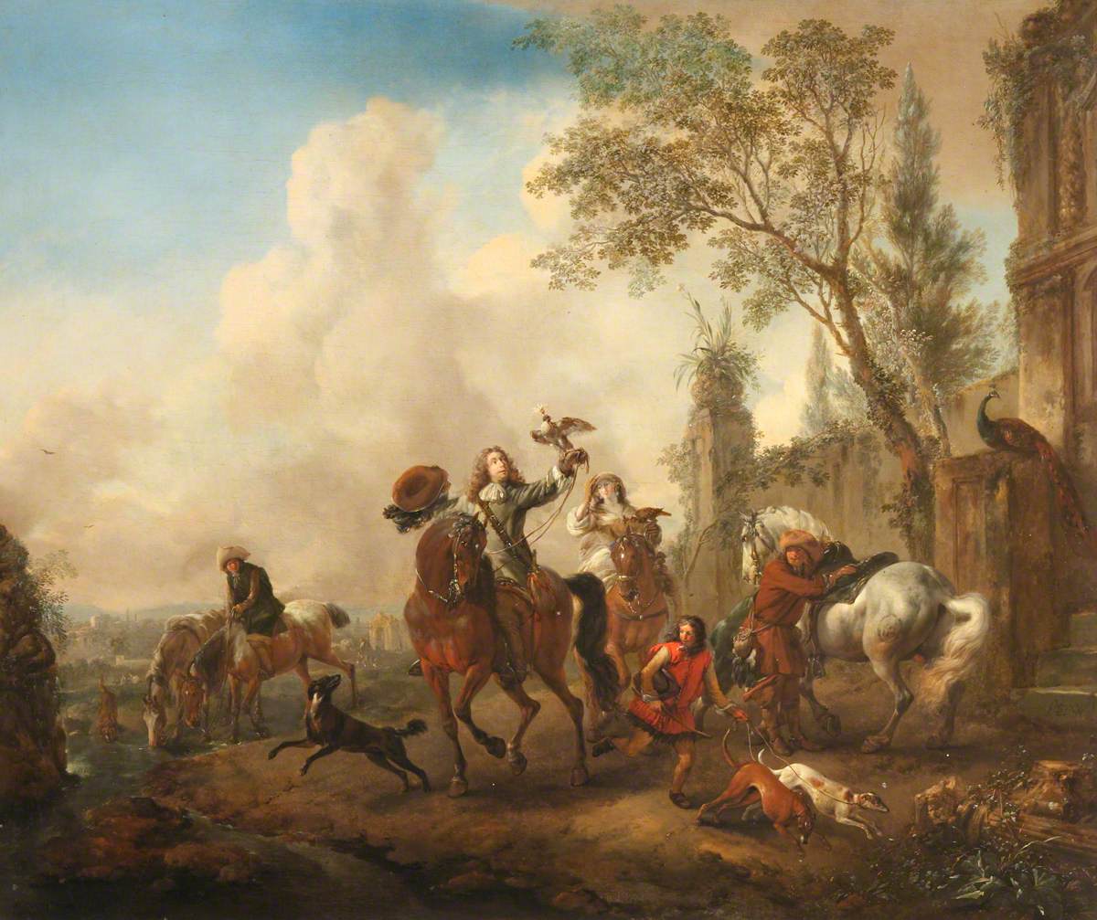 Philips Wouwerman, A Hawking Party setting out