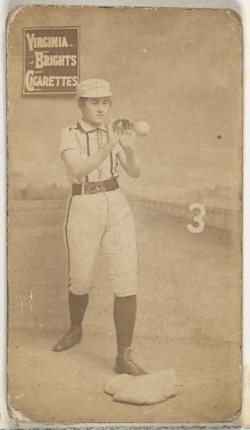 Allen & Ginter, Card 3, from the Girl Baseball Players series (N48, Type 2) for Virginia Brights Cigarettes