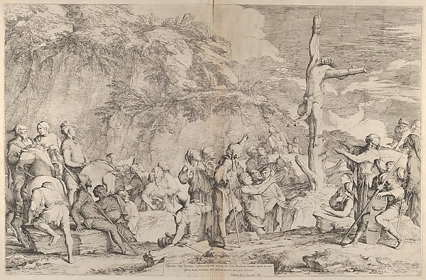 Salvator Rosa, The crucifixion of Polycrates the tyrant after his capture by the Persians