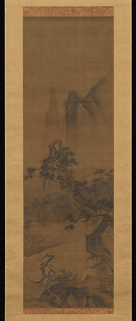 Unidentified artist, Scholar admiring plum blossoms