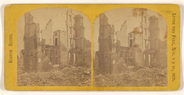 Unknown, [Corner Water & Congress Streets looking South East. Boston Ruins. After The Fire, Nov. 9 and 10, 1872.]