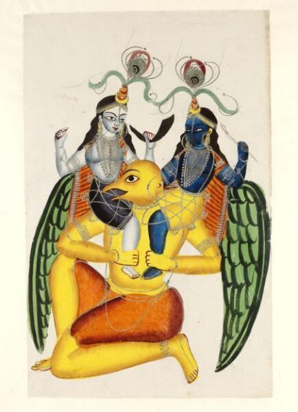 Unknown, Garuda carrying Balarama and Krishna