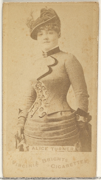 Allen & Ginter, Alice Turner, from the Actors and Actresses series (N45, Type 1) for Virginia Brights Cigarettes