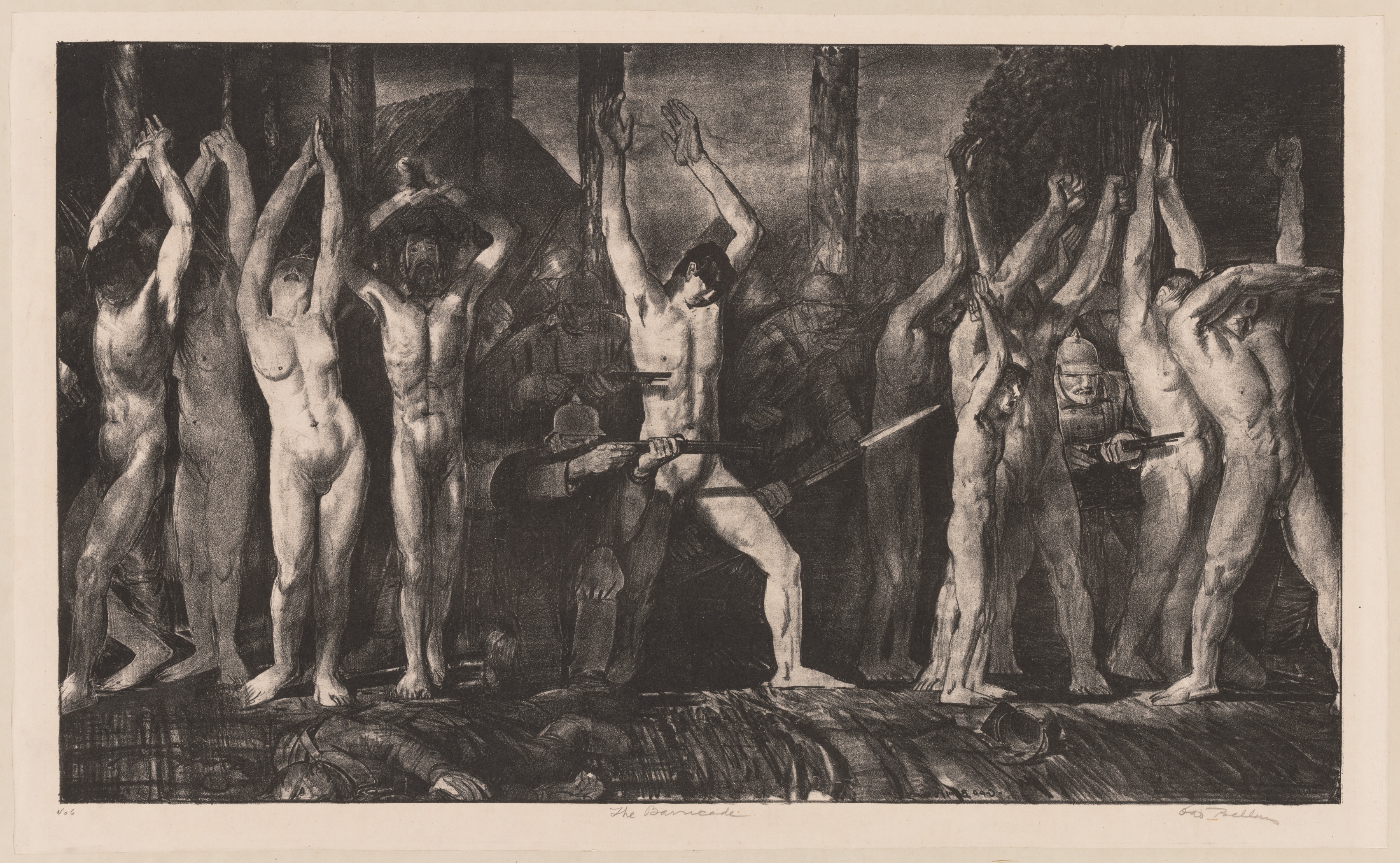 George Bellows, The Barricade, Second Stone