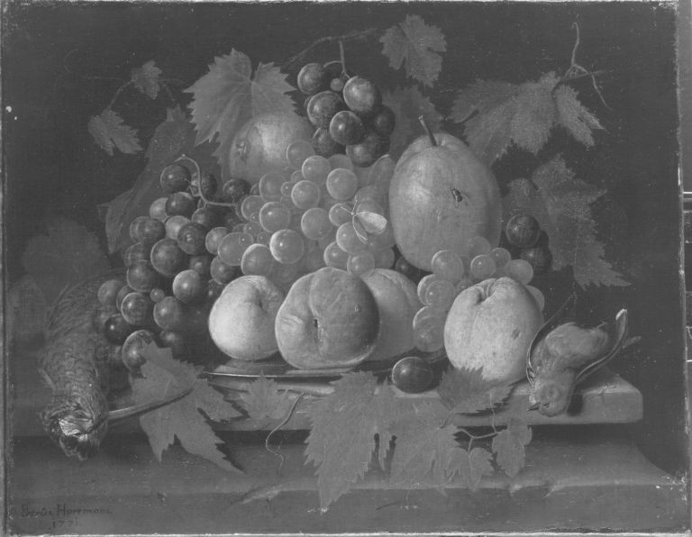 Peter Jacob Horemans, Stillleben mit Früchten und toten Vögeln