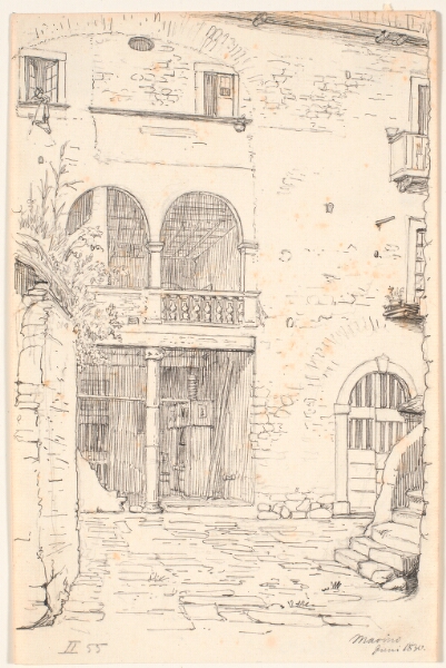 Wilhelm Marstrand, Gård med del af søjlegang