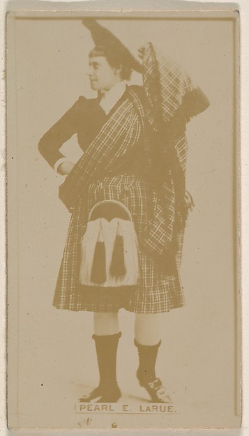 Kinney Brothers Tobacco Company, Pearl E. Larue, from the Actresses series (N245) issued by Kinney Brothers to promote Sweet Caporal Cigarettes