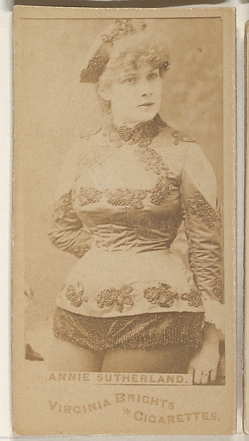 Allen & Ginter, Annie Sutherland, from the Actors and Actresses series (N45, Type 1) for Virginia Brights Cigarettes