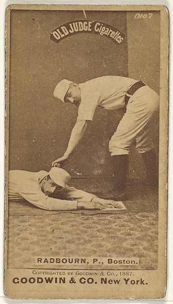 Goodwin & Company, Radbourn, Pitcher, Boston, from the Old Judge series (N172) for Old Judge Cigarettes