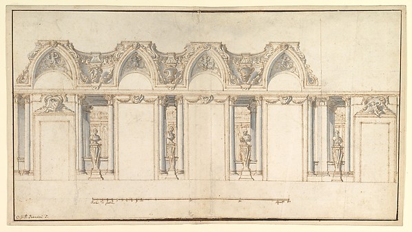 Giovanni Paolo Panini, Design for the Decoration of a Palace Interior