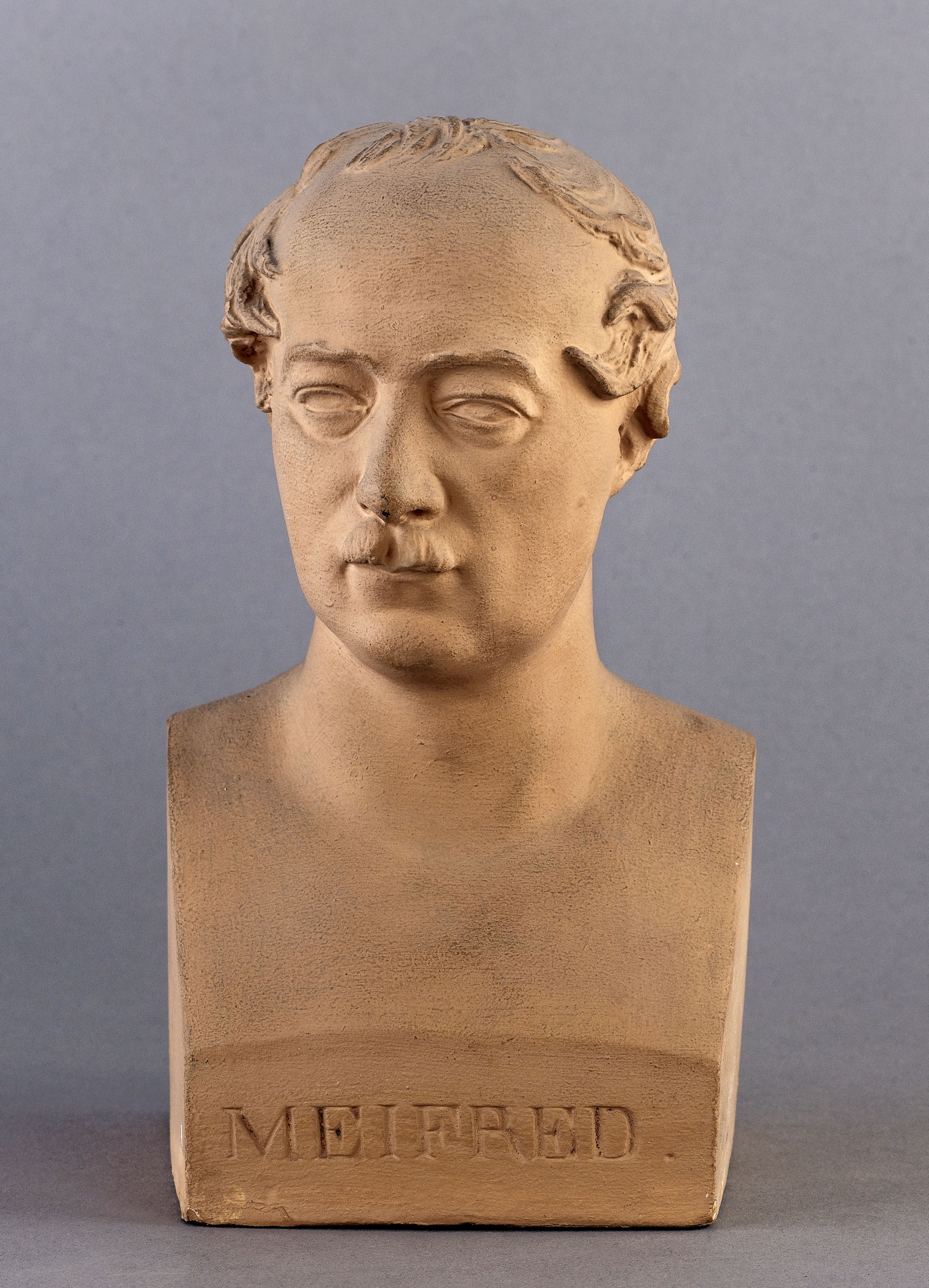 Jean Pierre Dantan, Portrait sérieux de Joseph-Emile Meifred (1791-1867), corniste à l'opéra.