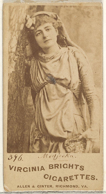 Allen & Ginter, Card 396, Modjeska, from the Actors and Actresses series (N45, Type 1) for Virginia Brights Cigarettes