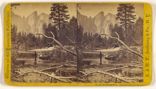 Edward and Henry T. Anthony & Co., On the Merced River. Cathedral Rocks in the distance.