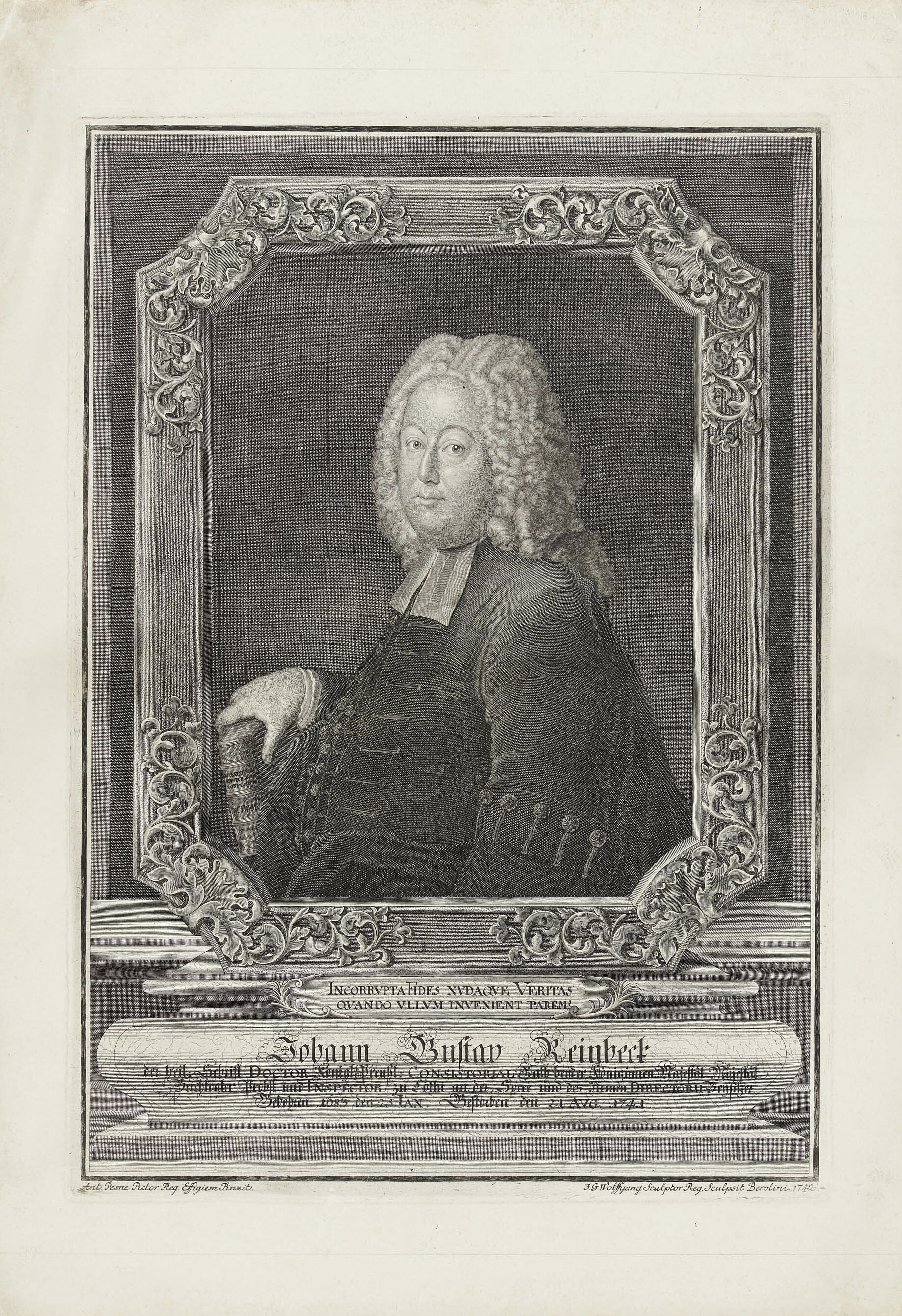 Johann Georg Wolffgang, Bildnis Johann Gustav Reinbeck