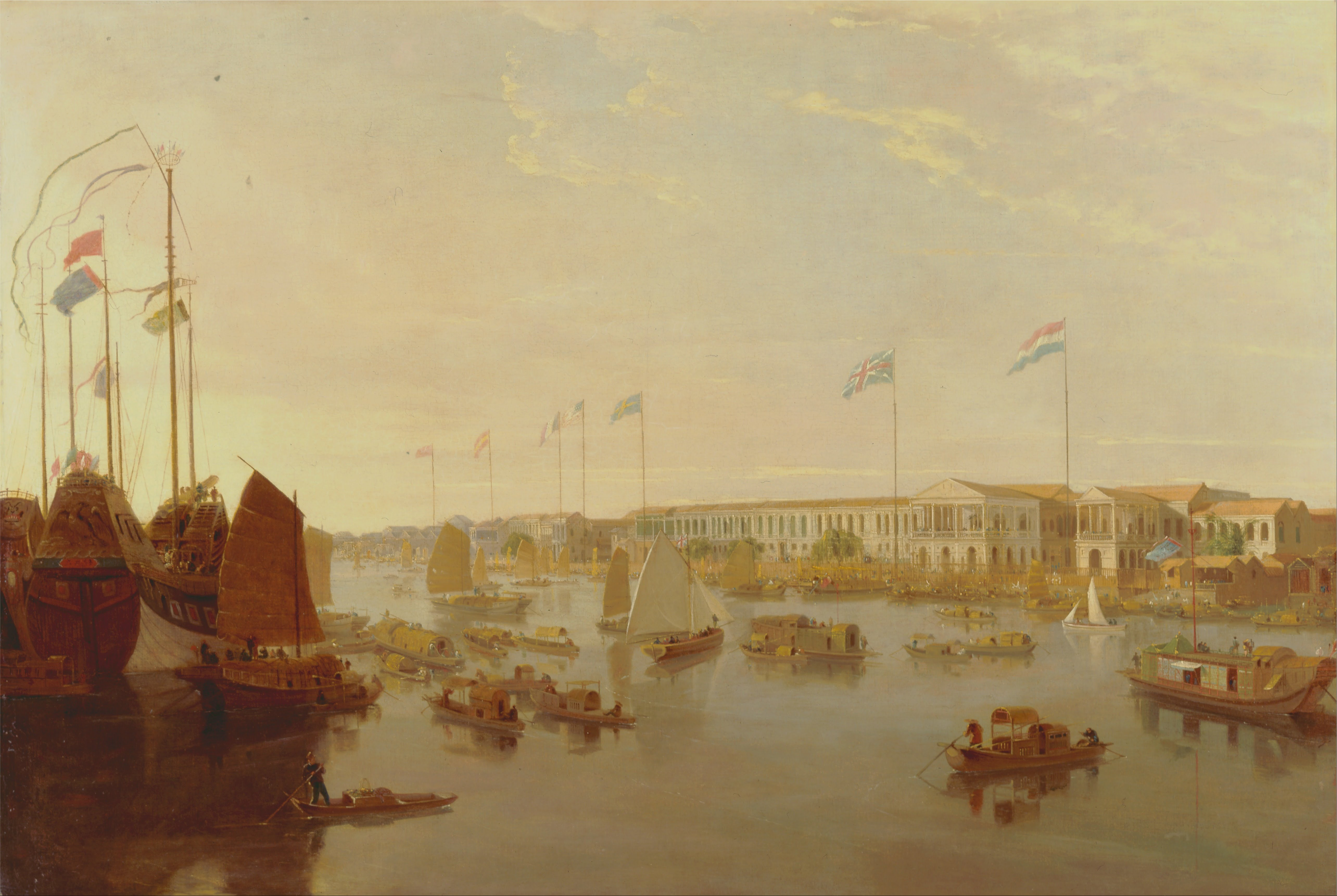 William Daniell, The European Factories, Canton