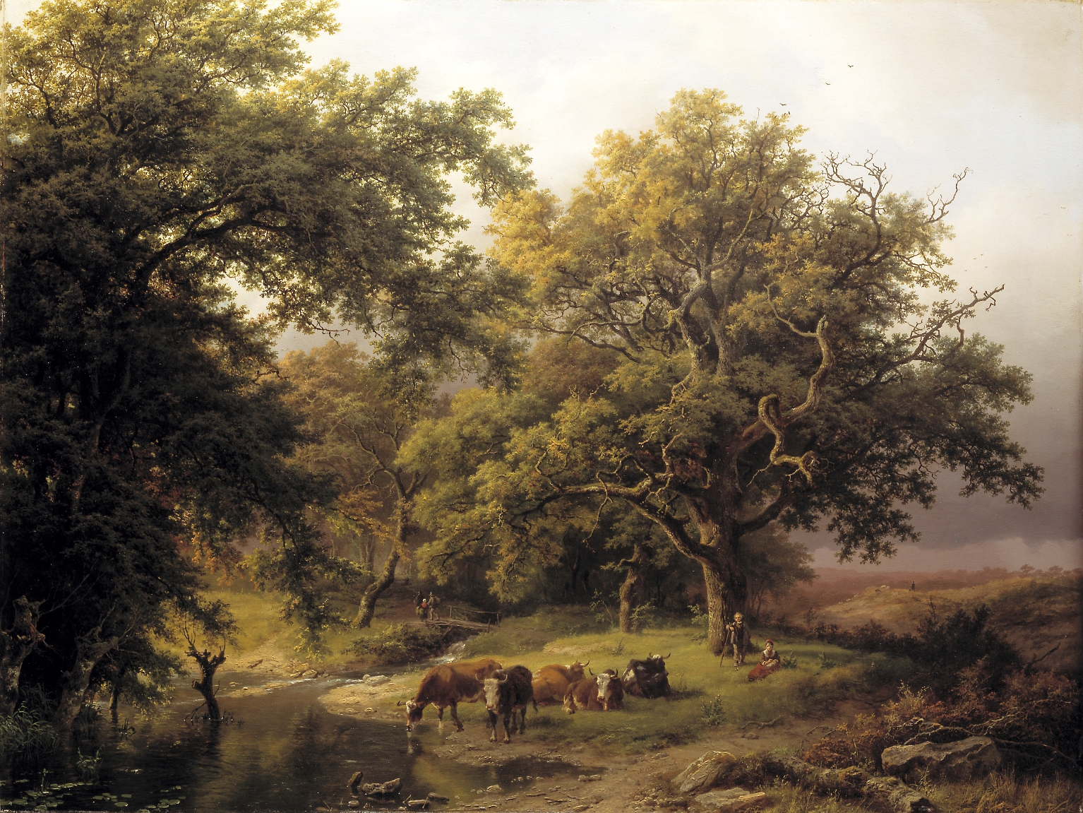 Barend Cornelis Koekkoek, Beek aan een bosrand
