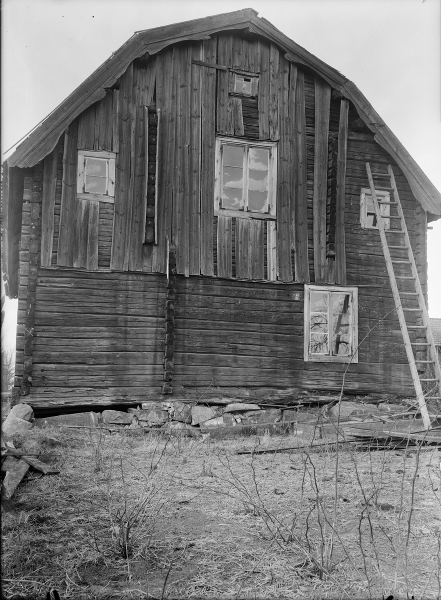 Paul Sandberg, Anders-Pehrsgården mangård building before restoration, Fröslunda, Altuna parish, Uppland 1939
