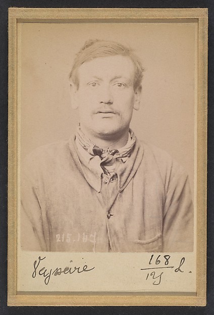 Alphonse Bertillon, Veysseire. Michel. 25 ans, né à Montreuil. Journaliste. Anarchiste. 5/3/94