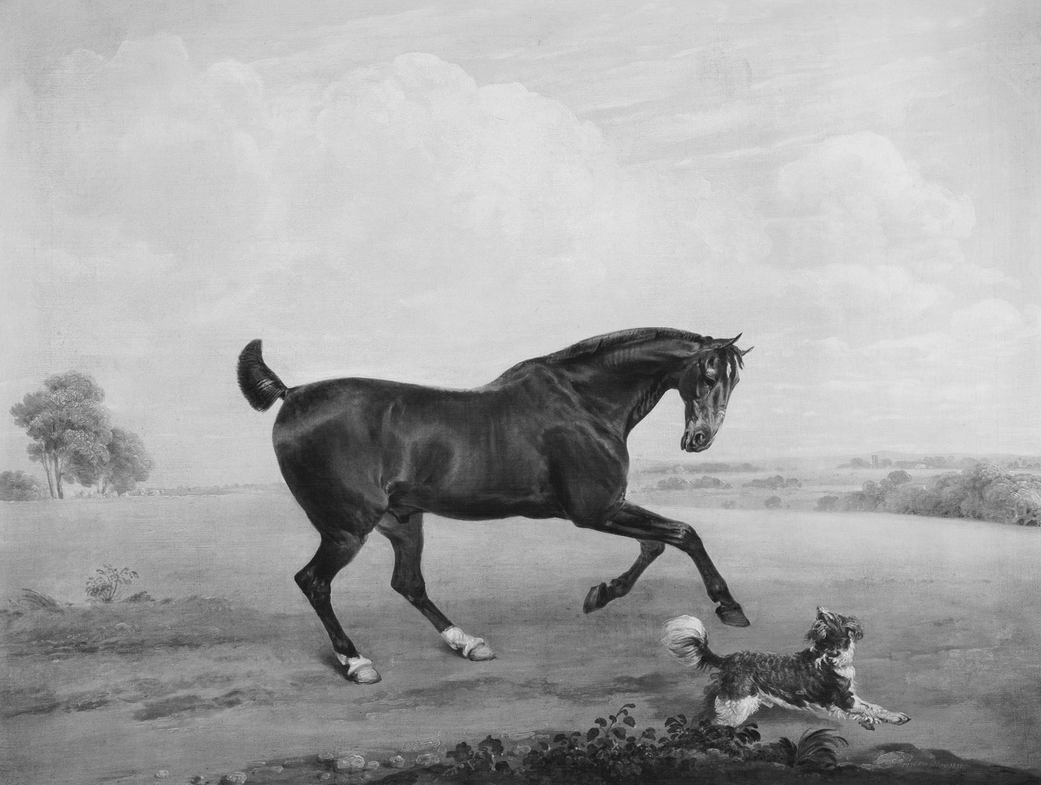 Edmund Bristow, "Beauty" with a Spaniel