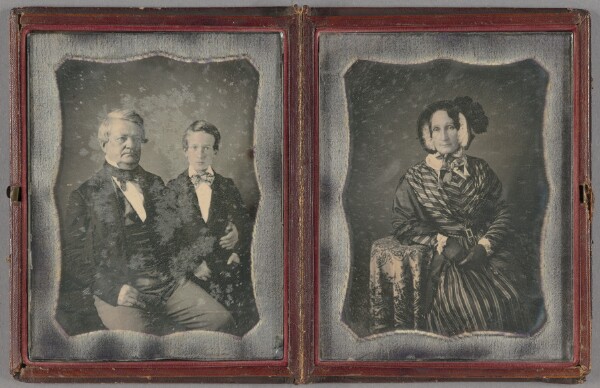 Unknown, [Two Daguerreotype portraits housed in one case: (1) Father and Son and (2) Mother]