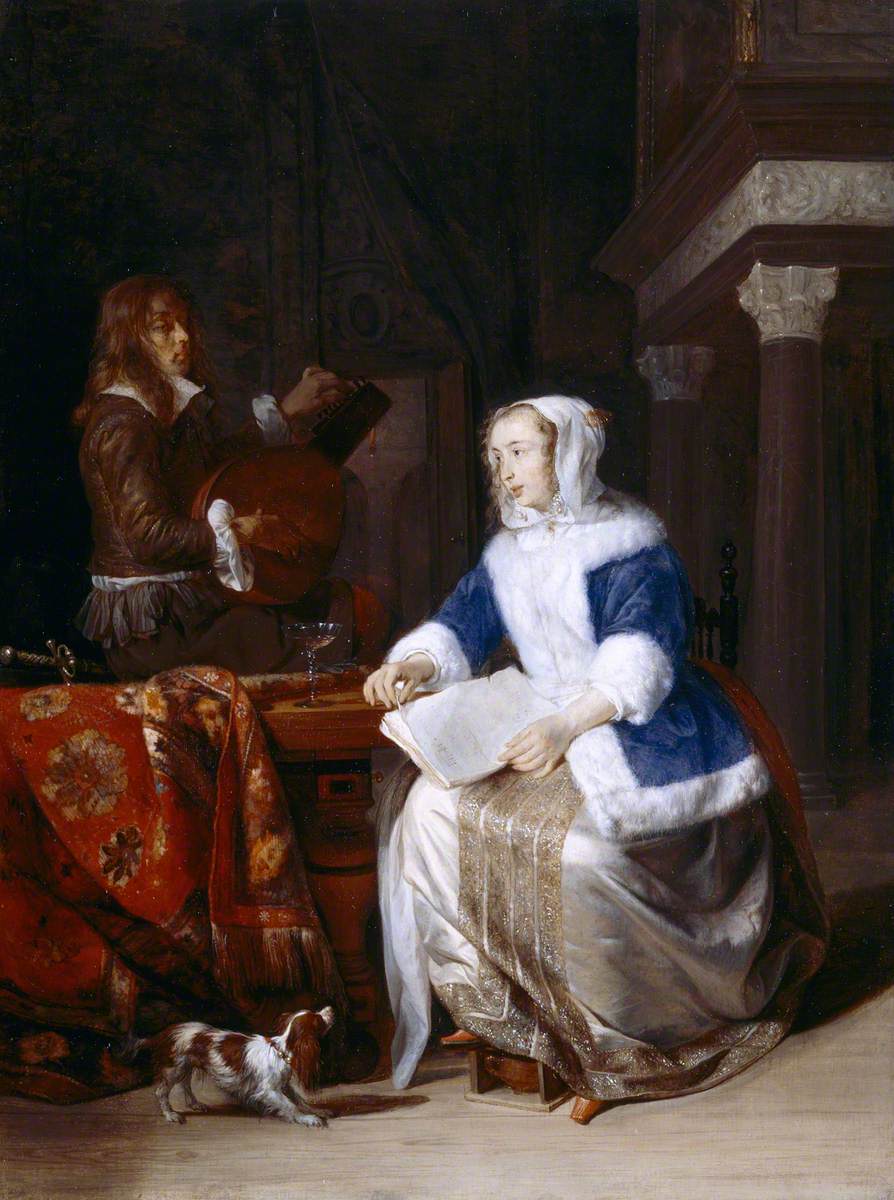 Gabriel Metsu, The Duet or Le Corset Bleu