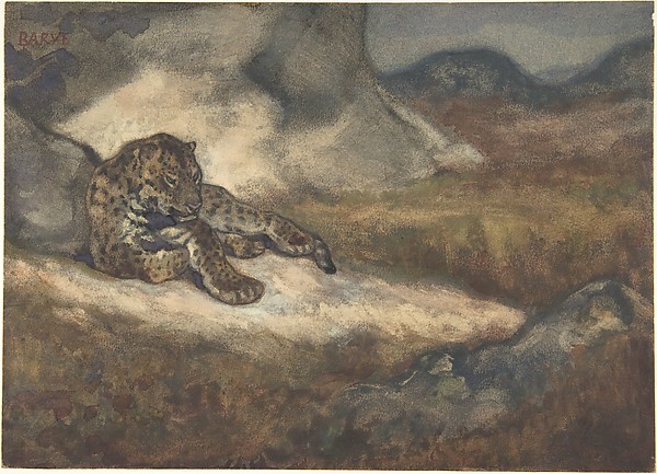 Antoine-Louis Barye, Leopard Lying Down