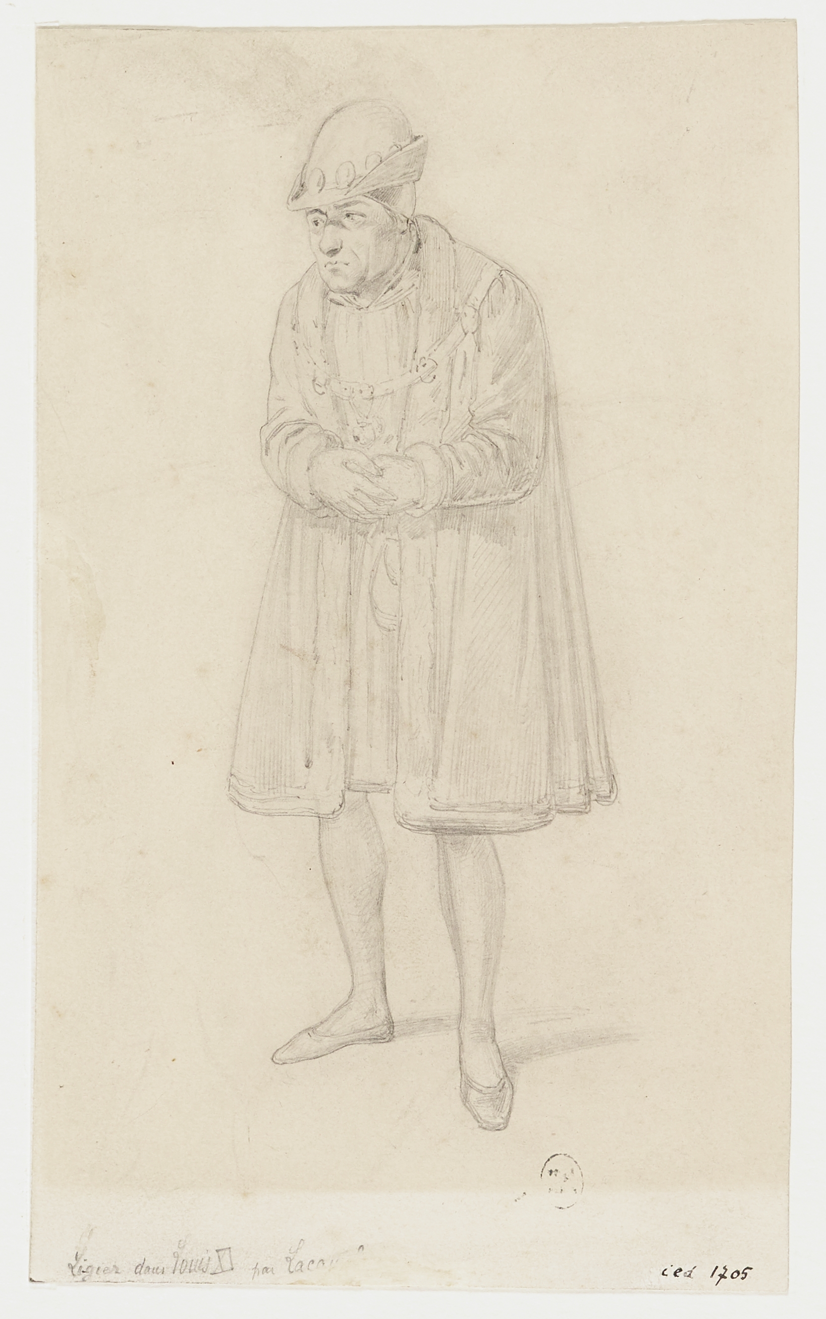 Alexandre Lacauchie, Portrait de l'acteur Pierre Mathieu Ligier (1796-1872) de la Comédie Française : rôle de Louis XI