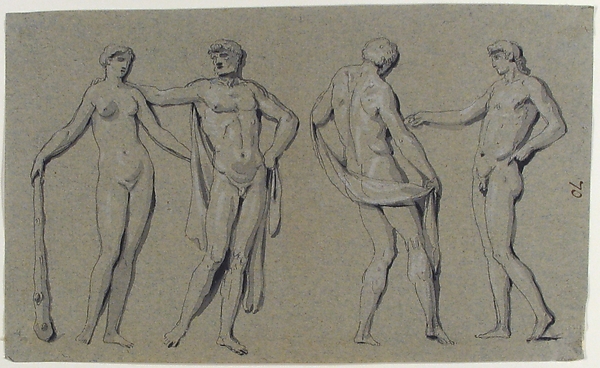 Anonymous, French, 18th century, Group of Nude Figures