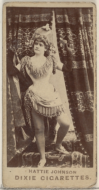 Allen & Ginter, Hattie Johnson, from the Actors and Actresses series (N45, Type 7) for Dixie Cigarettes