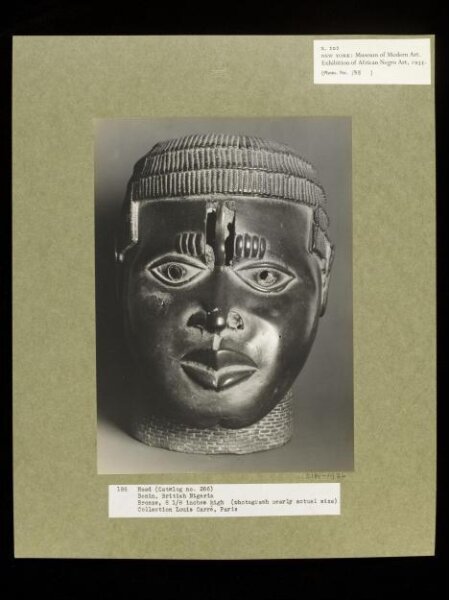 Walker Evans, Head of a Youth, Benin
