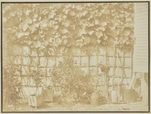 Hippolyte Bayard, [Garden Wall with Tools]