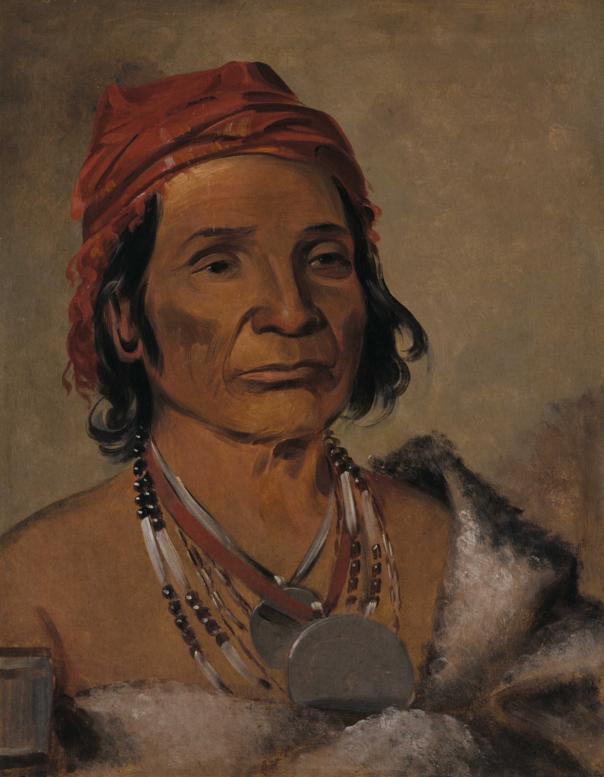 George Catlin, Deep Lake, an Old Chief